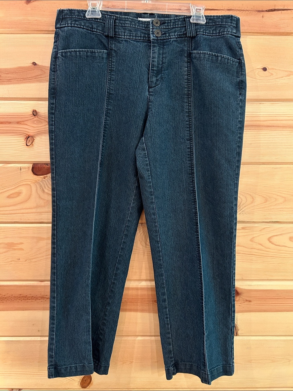 Christopher & Banks Indigo Wide Leg Jeans with Front Seam, Size 14 S